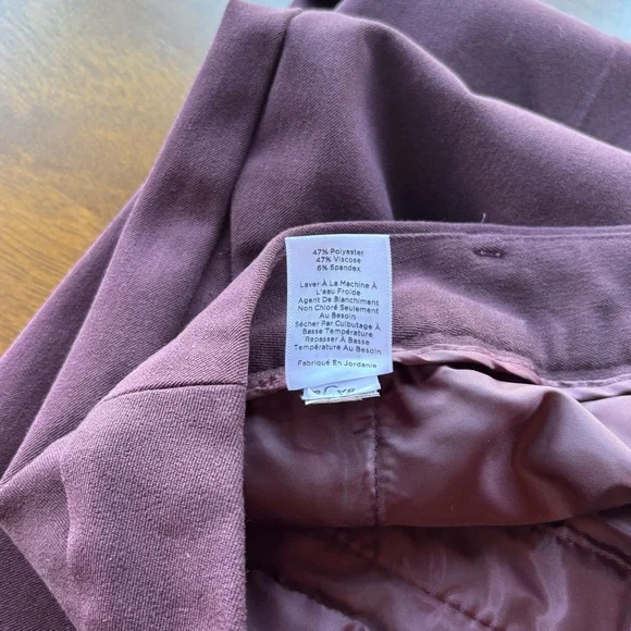 Talbots Barely Boot Deep Burgundy Pants - Picture 7 of 8